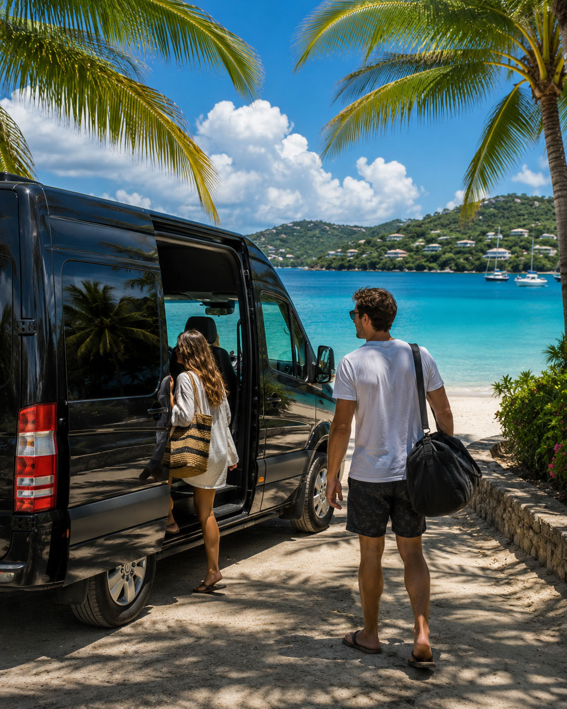 The road down to Magens Bay on the north side of St. Thomas